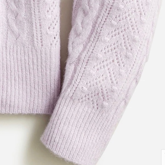 NWOT POINTELLE CABLE-KNIT CREWNECK - Picture 2 of 5